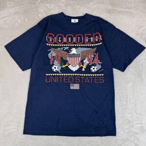 VTG 90s International Soccer‎ United States Shirt Mens M Blue Preowned